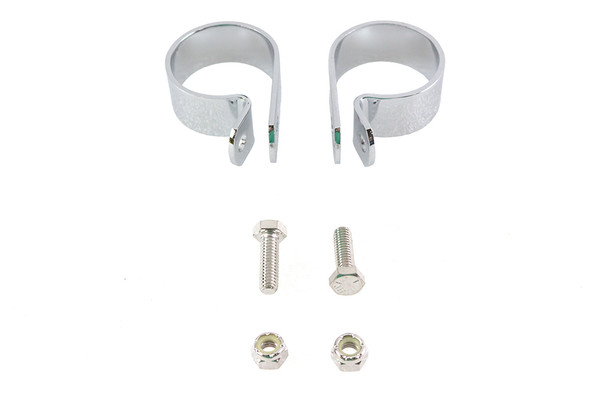 V-Twin - 31-1647 - Chrome 1-7/8 inch Exhaust Clamp Set