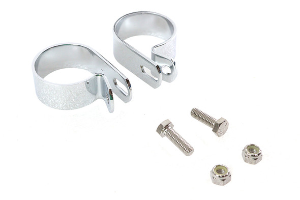 V-Twin - 31-1647 - Chrome 1-7/8 inch Exhaust Clamp Set