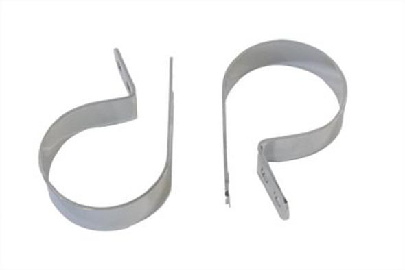 V-Twin - 31-2099 - Chrome 2-7/8 inch Muffler Body and End Clamp Set