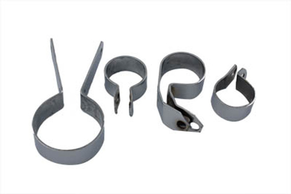 V-Twin - 31-3956 - Chrome Exhaust Clamp Kit