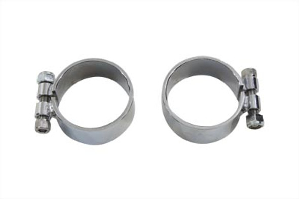 V-Twin - 31-3960 - Chrome Allen Type Exhaust Clamp Set Wide