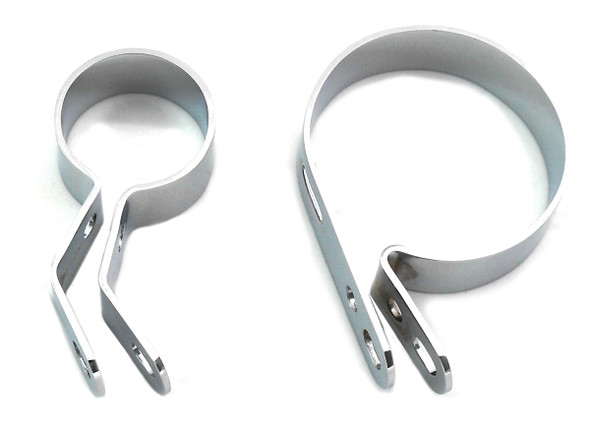 V-Twin - 31-4084 - Chrome Muffler Clamp Set - Fits 1941-1948 Harley-Davidson UL, 1941-1957 FL, 1941-1952 EL