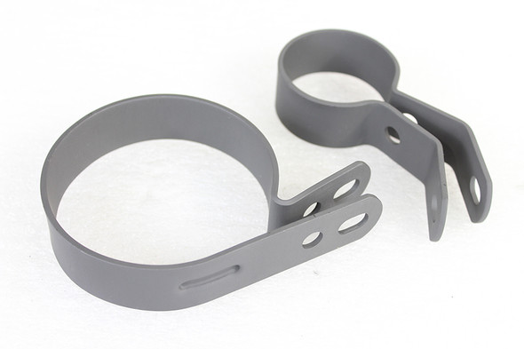 V-Twin - 31-4085 - Parkerized Muffler Clamp Set - Fits 1941-1948 Harley-Davidson UL, 1941-1957 FL, 1941-1952 EL