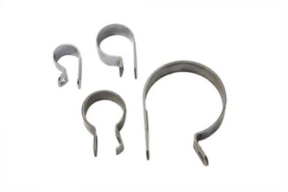 V-Twin - 31-9002 - Chrome Exhaust Clamp Kit