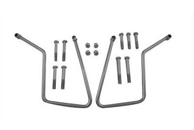 V-Twin - 31-9910 - Chrome Saddlebag Support Set - Fits 1971-1984 Harley-Davidson FX, FXE