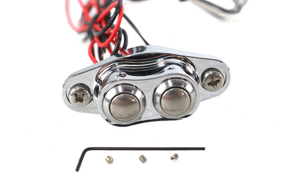 V-Twin - 32-0263 - Chrome Duet Handlebar Button Switch Kit V-Twin - 32-0263 - Chrome Duet Handlebar Button Switch Kit