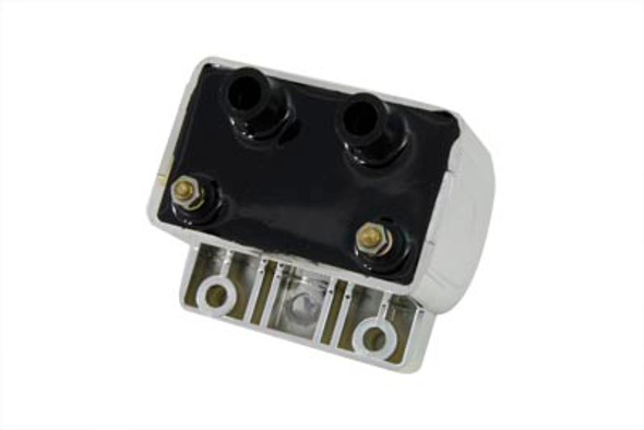 V-Twin - 32-0513 - Chrome Stock Dual Fire Coil