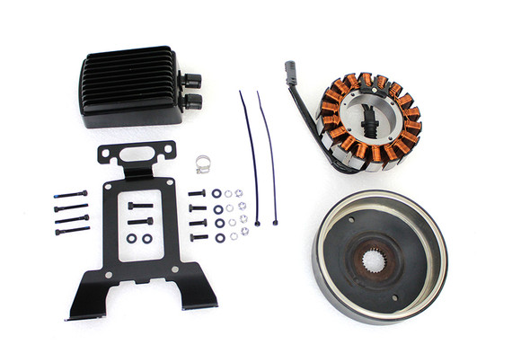 V-Twin - 32-0544 - Alternator Charging System Kit 54 Amp Black