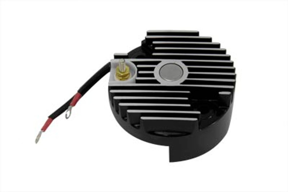 V-Twin - 32-0795 - Black 12 Volt Regulator End Cover