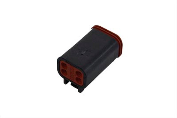 V-Twin - 32-0908 - OE Deutsch Wiring Socket Housing 4-Pin