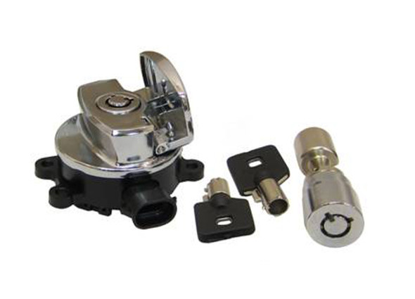 V-Twin - 32-1088 - Ignition Key Switch Chrome