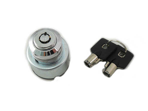V-Twin - 32-1100 - Chrome Ignition Key Switch