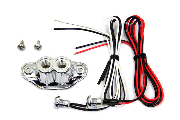 V-Twin - 32-1380 - Old School Dual Switch Kit Chrome