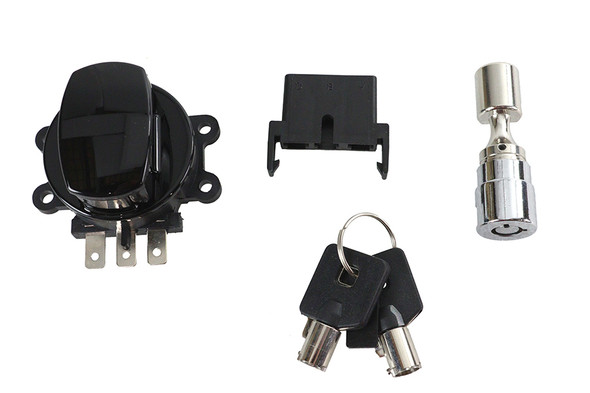 V-Twin - 32-1482 - Side Hinge Ignition Switch Black with Fork Lock