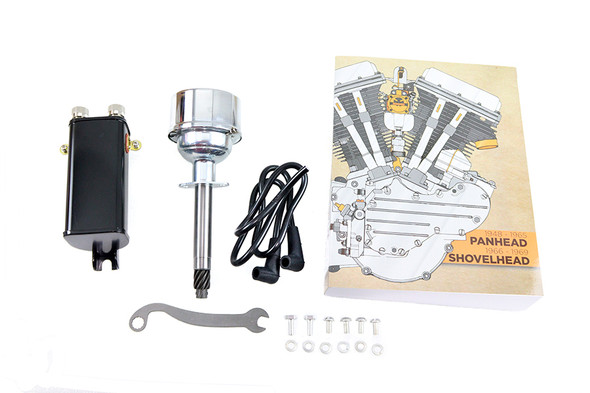 V-Twin - 32-1599 - 6 Volt Distributor/Coil Kit Black
