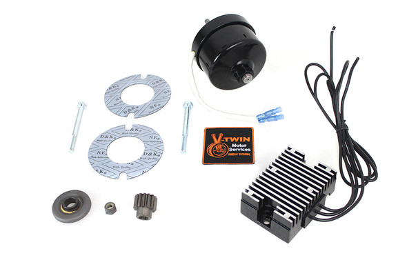 V-Twin - 32-1671 - Black 12 Volt Alternator Generator Conversion Kit - Fits 1971-1983 Harley-Davidson XL