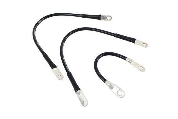 V-Twin - 32-1772 - 3 Piece Starter Cable Set - Fits 1965-1984 Harley-Davidson FLH