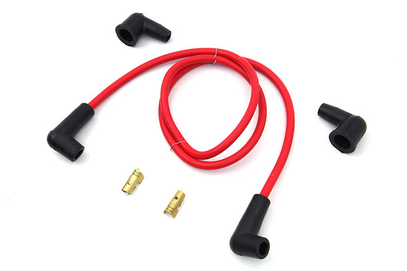 V-Twin - 32-7133 - Red Spark Plug Wire Set