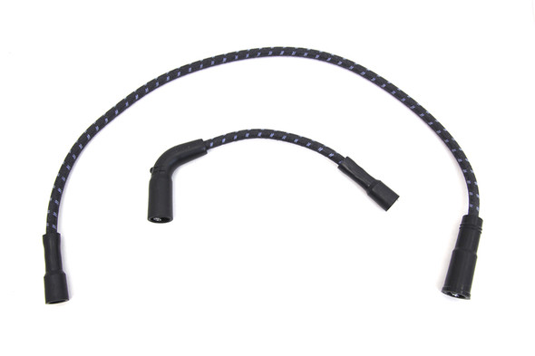 V-Twin - 32-7359 - Sumax Black with Blue Tracer 7mm Spark Plug Wire Set