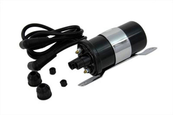 V-Twin - 32-7563 - Black Round 6 Volt Ignition Coil