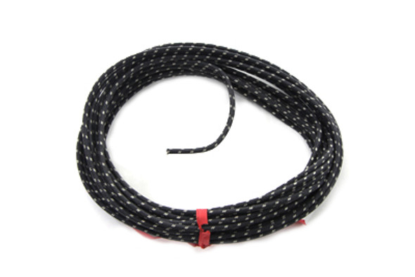 V-Twin - 32-8094 - Black 25' Cloth Covered Wire