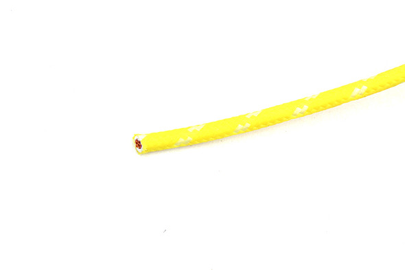 V-Twin - 32-8097 - Yellow 25' Cloth Covered Wire