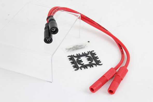 V-Twin - 32-9164 - Accel 8mm S/S Spiral Core Ignition Wire Set Red