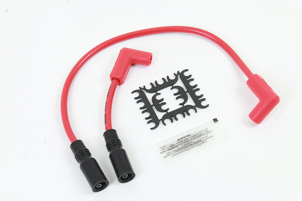V-Twin - 32-9172 - Accel 8mm S/S Spiral Core Ignition Wire Set Red