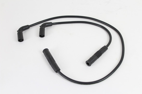 V-Twin - 32-9186 - Accel 8mm S/S Spiral Core Ignition Wire Set Black