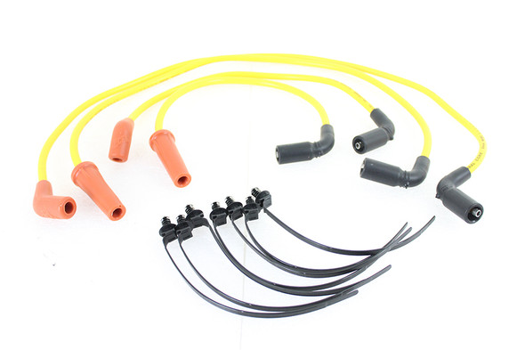 V-Twin - 32-9193 - Accel 8mm S/S Spiral Core Ignition Wire Set Yellow