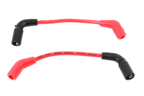 V-Twin - 32-9196 - Accel 8mm S/S Spiral Core Ignition Wire Set Red