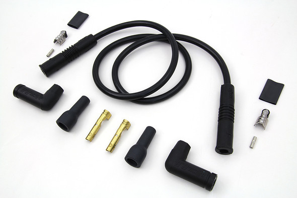 V-Twin - 32-9248 - Accel Black 8.8mm Spark Plug Wire Kit