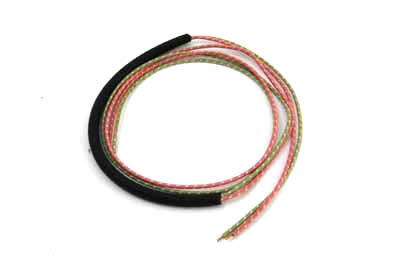 V-Twin - 32-9307 - Tail Lamp Wiring Cotton Braided - Fits 1948-1969 Harley-Davidson FL