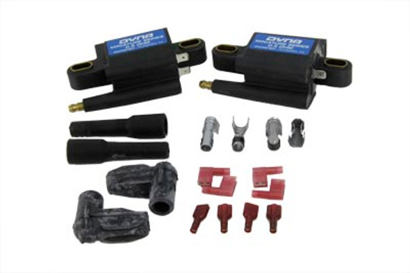V-Twin - 32-9343 - Dyna Mini Coil Set 0.5 Ohms Single Output Towers