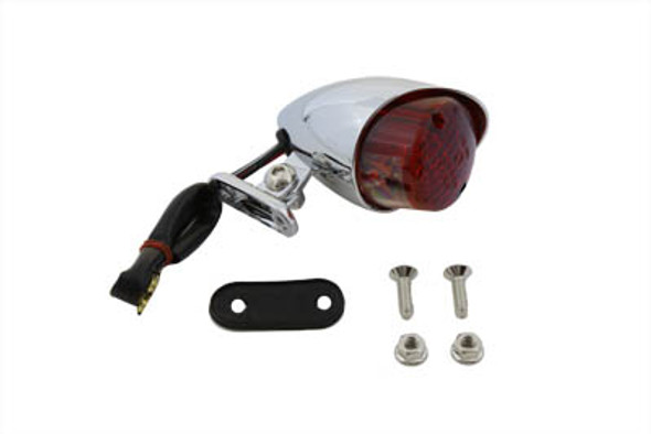 V-Twin - 33-0061 - Chrome Bullet Style Tail Lamp