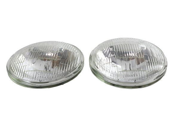 V-Twin - 33-0160 - Clear 4-1/2 inch 6 Volt Sealed Beam Spotlamp Bulb Set