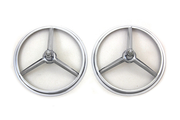 V-Twin - 33-0172 - 4-1/2 inch Chrome Bullet Style Spotlamp Trim
