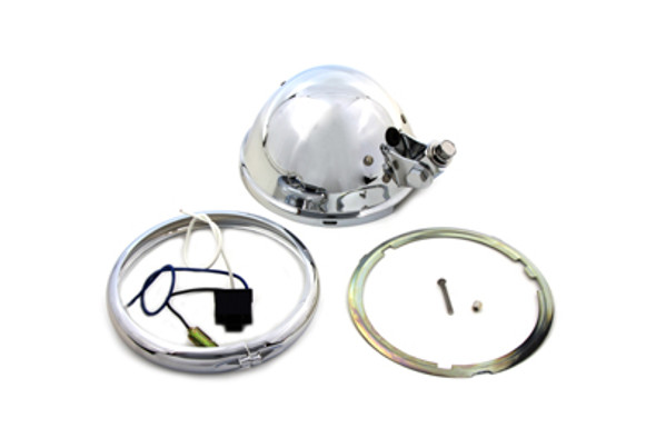 V-Twin - 33-0229 - 5-3/4 inch Bates Style Headlamp Shell