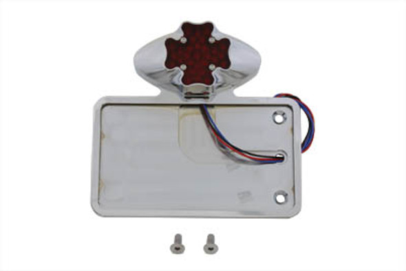 V-Twin - 33-0263 - Tail Lamp and License Plate Assembly Maltese Style