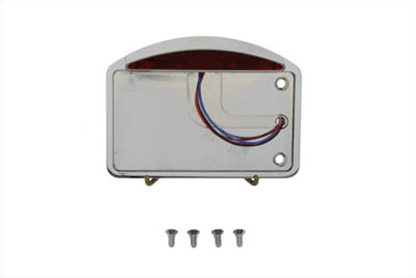 V-Twin - 33-0265 - Chrome Slice LED Tail Lamp License Plate Assembly