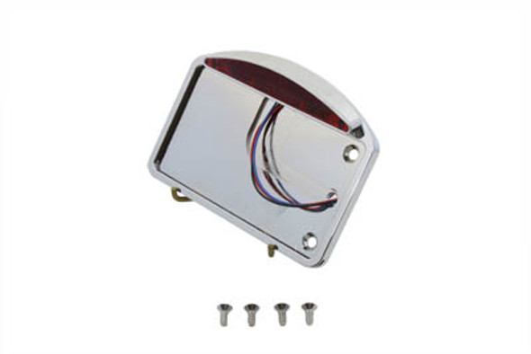 V-Twin - 33-0265 - Chrome Slice LED Tail Lamp License Plate Assembly