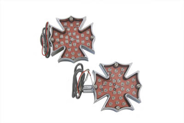 V-Twin - 33-0269 - Fireman Cross Turn Signal Set Only