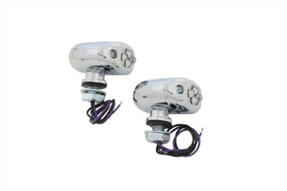 V-Twin - 33-0275 - Center Mount LED Purple Marker Lamp Set