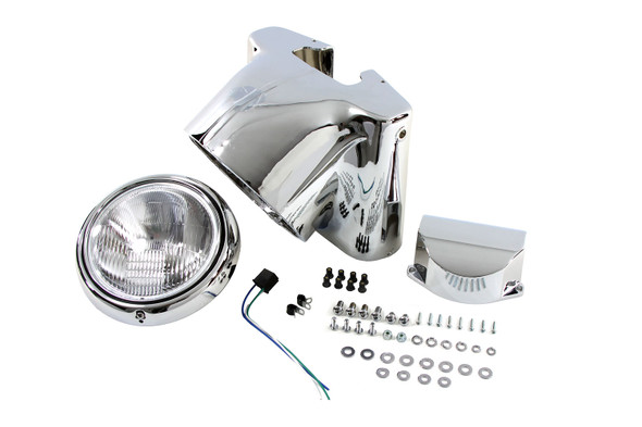 V-Twin - 33-0279 - Chrome Headlamp Cowl Kit