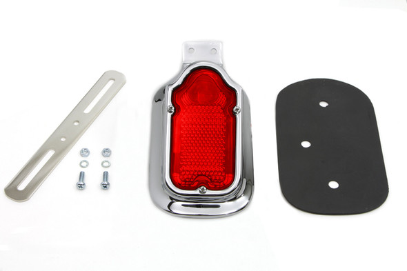 V-Twin - 33-0305 - Chrome Tombstone Style Tail Lamp Assembly