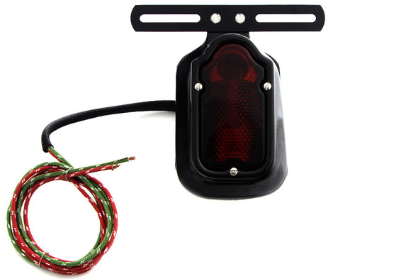 V-Twin - 33-0328 - Replica Black Tombstone Tail Lamp