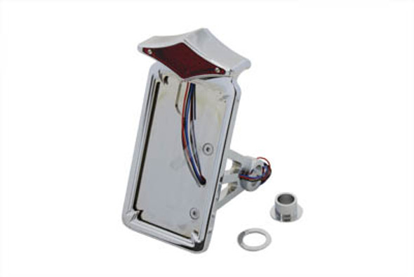 V-Twin - 33-0351 - Chrome Diamond LED Vertical Tail Lamp Assembly