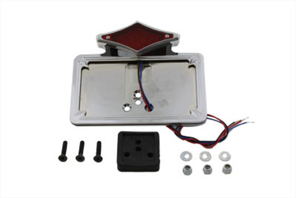 V-Twin - 33-0353 - Chrome Diamond LED Fender Mount Tail Lamp Assembly