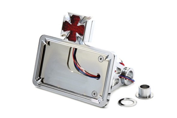 V-Twin - 33-0362 - Chrome Billet Horizontal Tail Lamp Kit