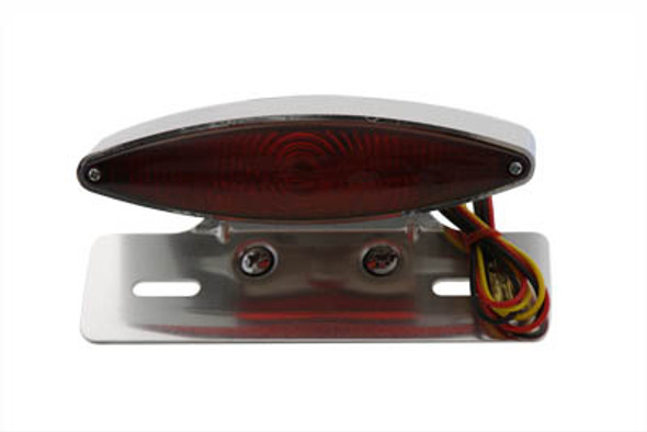 V-Twin - 33-0435 - Chrome Snake Eye Fender Mount Tail Lamp Kit